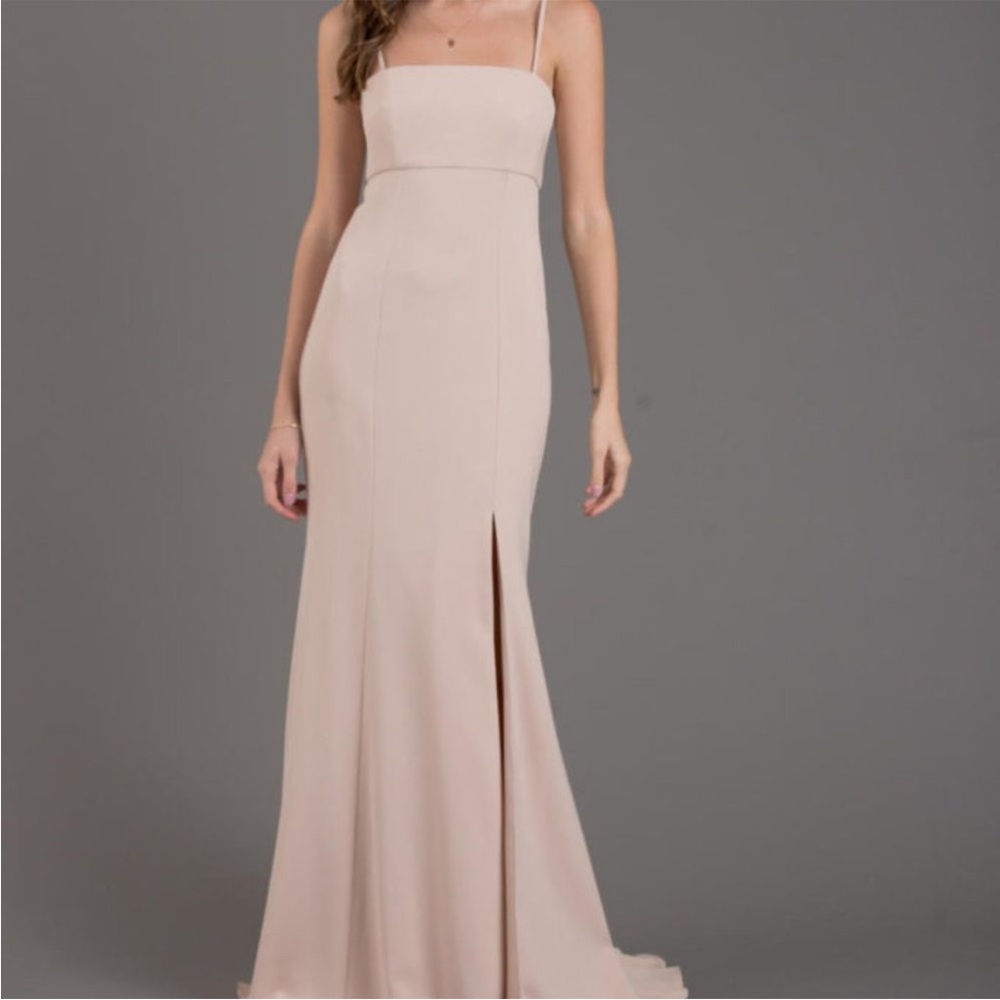 Amsale Bray Dress in Fawn - Picture 2 of 11